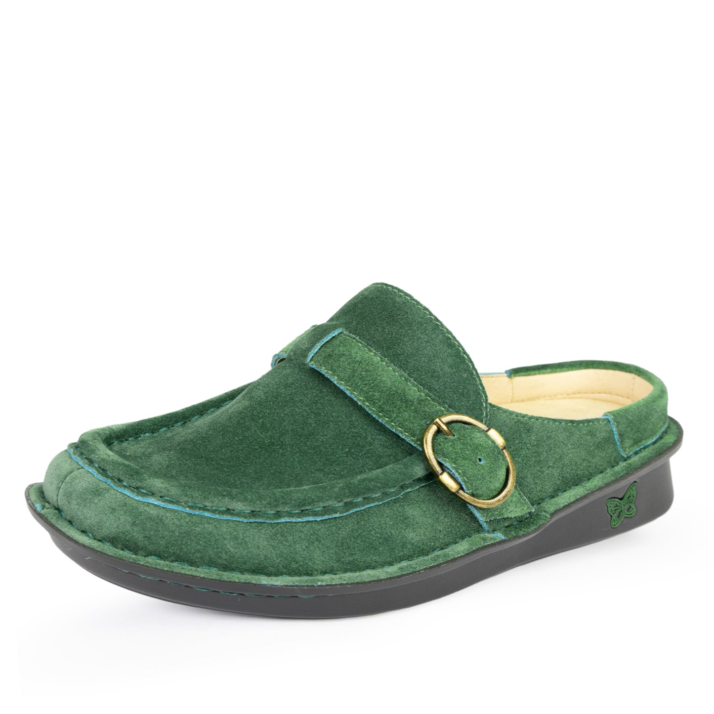 Brigid - Forest Leather Lined Clog