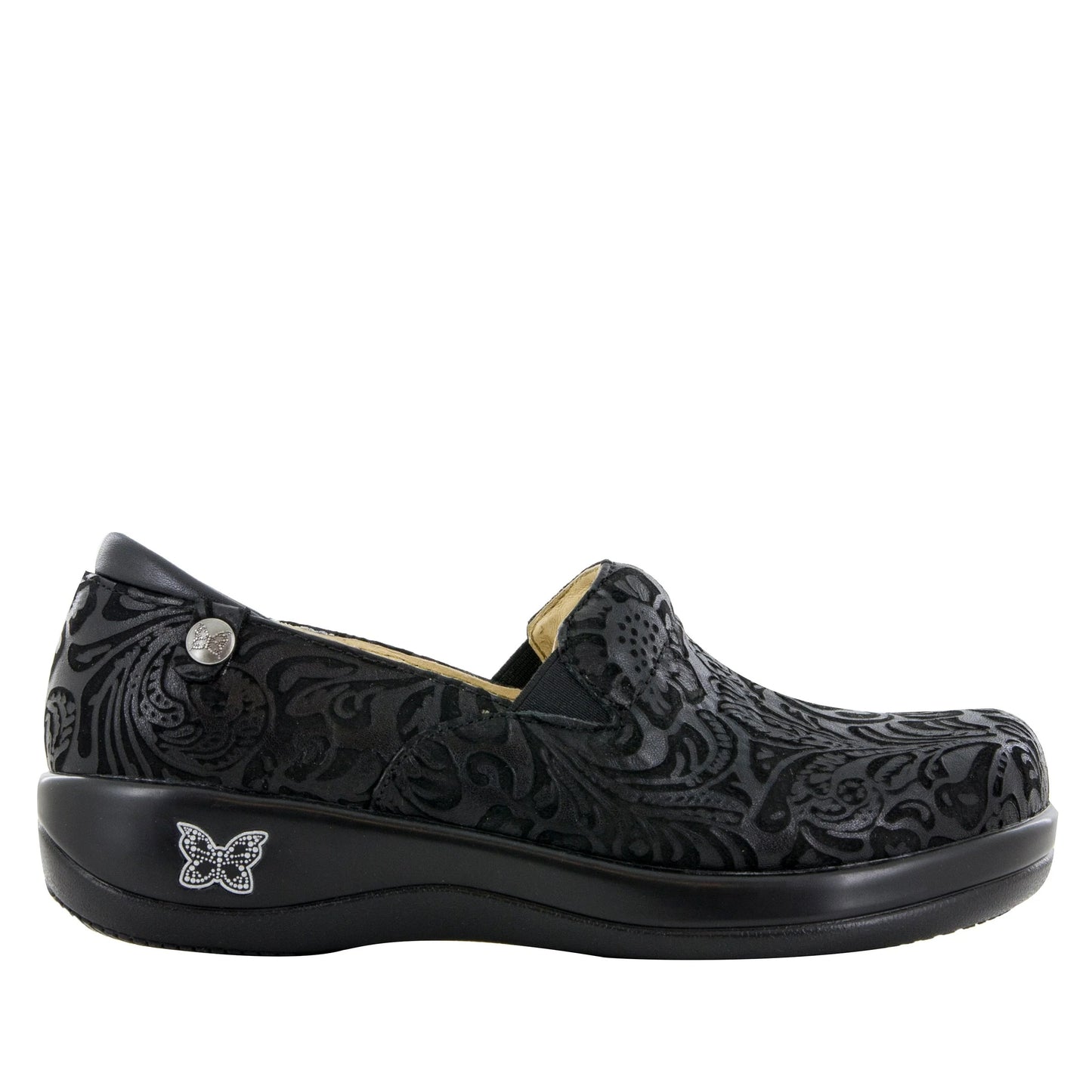Keli - Black Embossed Paisley