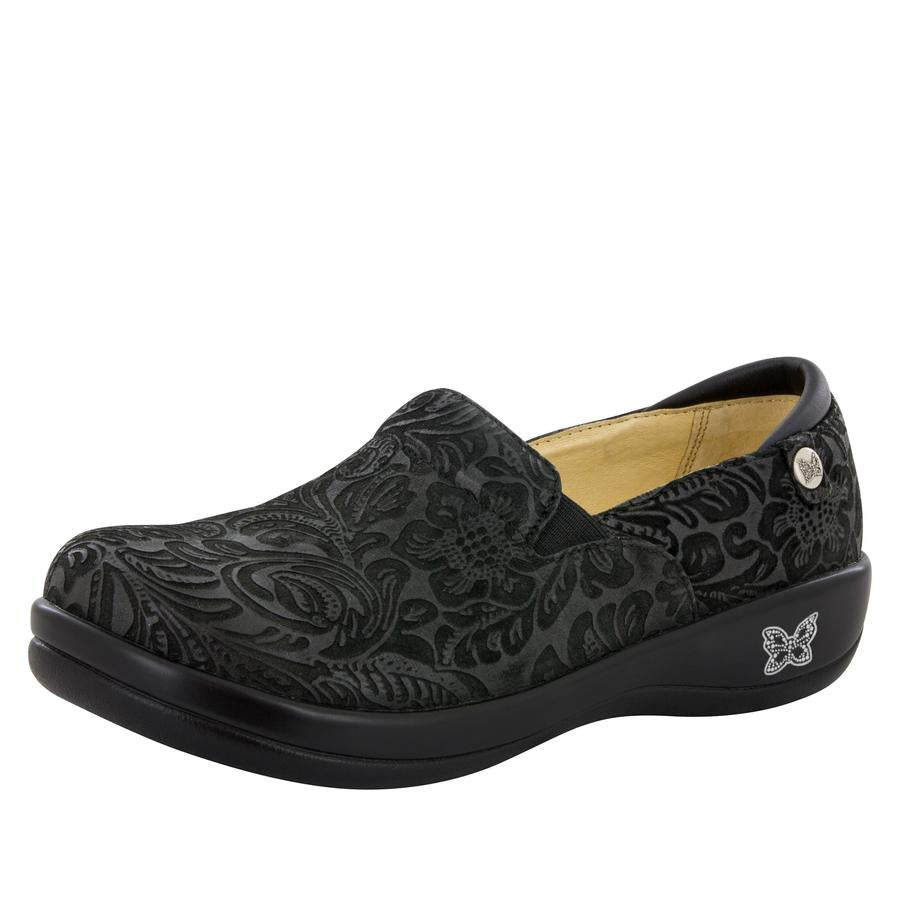 Keli - Black Embossed Paisley