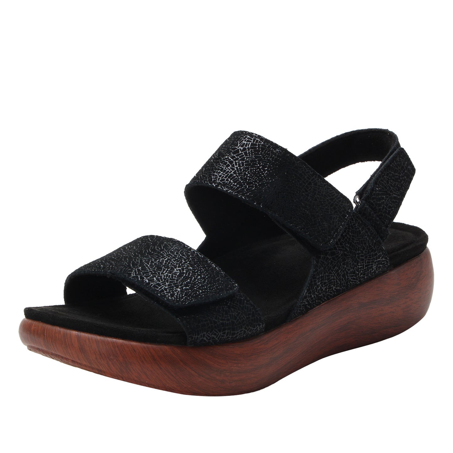 Bailee Sandals - Crackle Black
