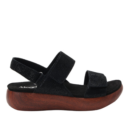 Bailee Sandals - Crackle Black