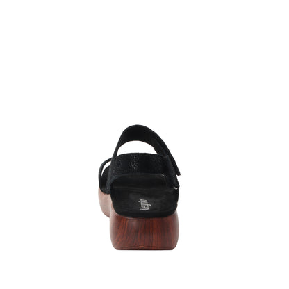 Bailee Sandals - Crackle Black