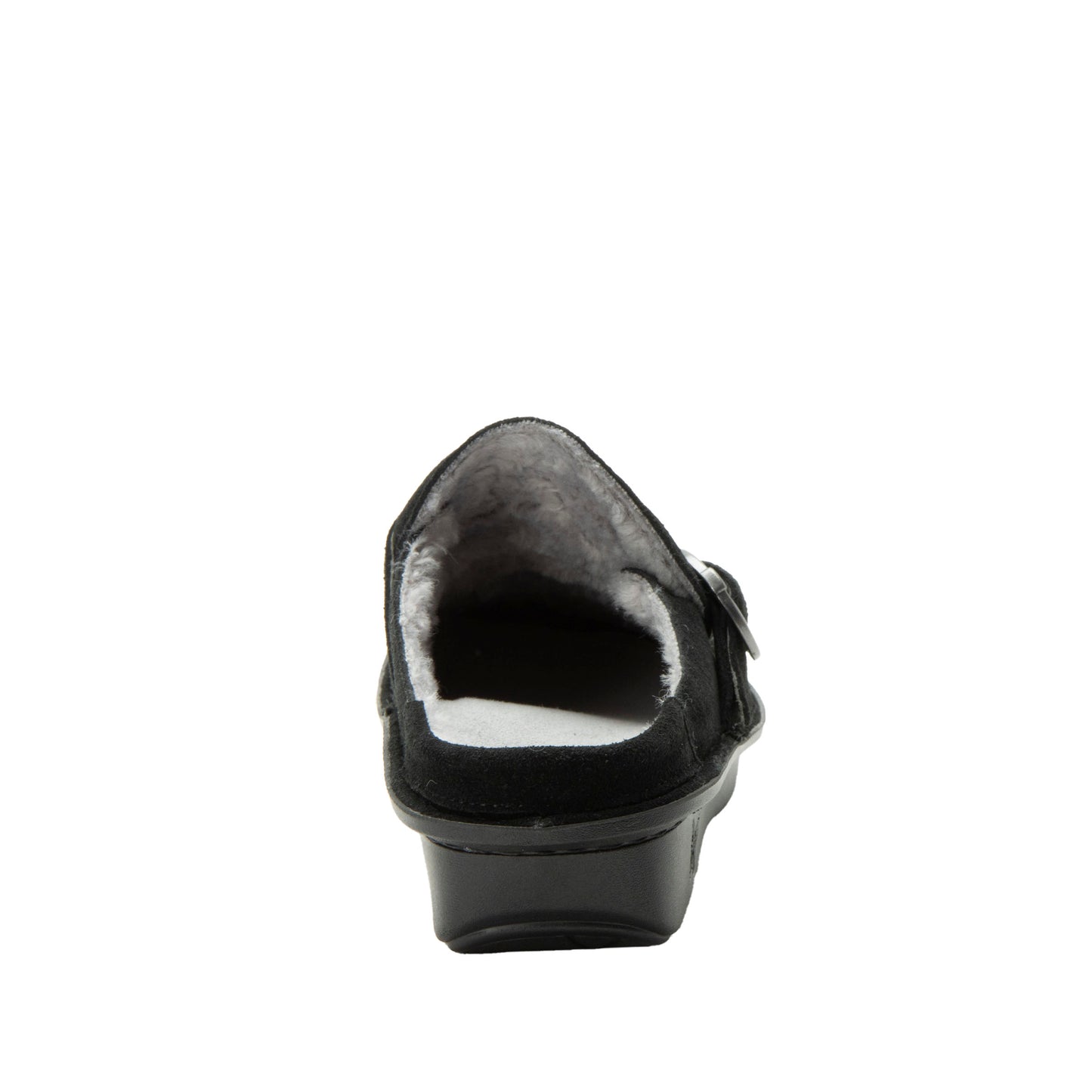 Brigid -  Black Sherpa lined Clog (Sample Sale)