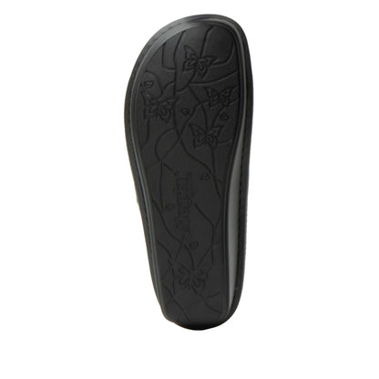 Brigid -  Black Sherpa lined Clog (Sample Sale)