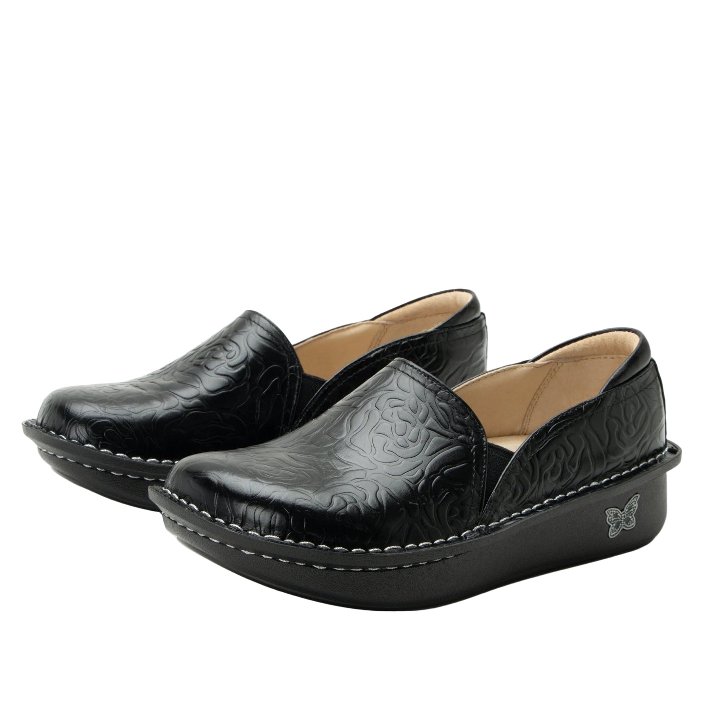 Debra - Black Embossed Rose (DEB-531)